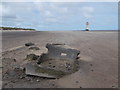 SJ1285 : Talacre: a wartime relic on the beach by Chris Downer