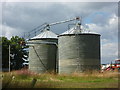NT4677 : Rural East Lothian : Metal Silos At Spittal by Richard West