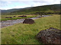 NN8685 : Peat 'boulders' by River Feshie near Aviemore by ian shiell