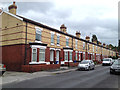 Terraced houses in two-tone brick, Heathside Road, Cheadle Heath