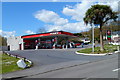 SN4501 : Texaco filling station and palm tree, Burry Port by Jaggery