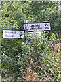 TM3169 : Roadsign on Laxfield Road by Geographer