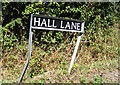 TM1083 : Hall Lane sign by Geographer