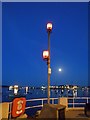 SW8033 : Navigation light at the end of The Prince of Wales pier, Falmouth by Steve  Fareham