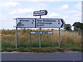 Roadsigns on the B1077 Winfarthing Road