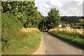 The road past Bridewell Farm Cottages