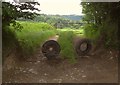 Tyres and view, Hownel Lane