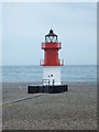 NX4605 : Smaller lighthouse (the Winkie) at Point of Ayre by Richard Hoare