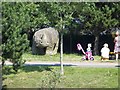 The rhino statue, Pomphlett Lake