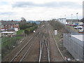 The view from England Lane footbridge