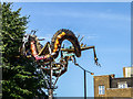 Dragon at Entrance to Old China Town, Limehouse, London