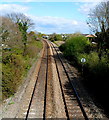 West Wales Line railway towards Pembrey & Burry Port railway station