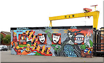 J3574 : Youth Club mural, Ballymacarrett, Belfast by Albert Bridge