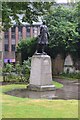 Pocahontas memorial in the rain