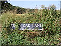 Leafy Oak Lane sign