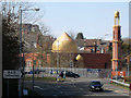 Redditch mosque behind security fencing, Smallwood, Redditch