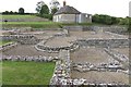 SP3915 : Foundations of the North Leigh Roman Villa by Steve Daniels