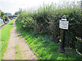 Canal milepost near Wheelock