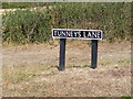 Tunneys Lane sign