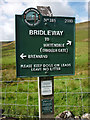 SD6454 : Sign, Brennand to Whitendale bridleway by Karl and Ali