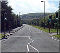 Former railway route now the A4048, Tredegar