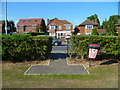 Looking across Upton Court Road from Upton Court Park