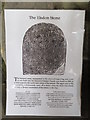 NY9393 : St. Cuthbert's Church, Elsdon - info re the Roman funereal stone by Mike Quinn