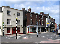 SJ8446 : Newcastle-under-Lyme - High Street from Merrial Street junction by Dave Bevis