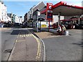 Filling station and bus stop in Ilfracombe High Street