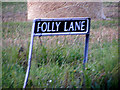 TM0781 : Folly Lane sign by Geographer
