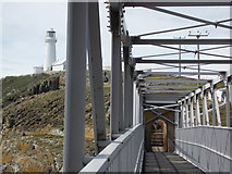 SH2082 : South Stack: bridge and lighthouse by Chris Downer