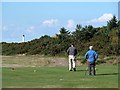 Playing golf at Lossiemouth