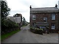 Road squeezes through the houses in Murton