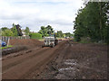 Preparing the track bed, Bramcote Lane tram stop