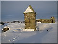 NZ0490 : Codger Fort (folly) in the snow by Andrew Tryon