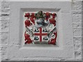 NU1735 : Trinity House coat of arms on lighthouse at Blackrocks Point, Bamburgh by Graham Robson