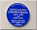 Zoltan and Anny Lewinter-Frankl plaque, Belfast