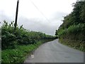 Glascoed Lane at the 97 metre spot height