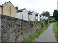 Gable ends of houses in Station Road, Griffithstown