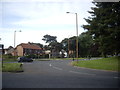 Traffic roundabout on A691 at Aykley Heads