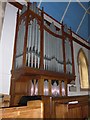 Christ Church, Totland: organ pipes