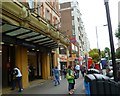 Queensway looking north from the Underground Station entrance