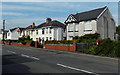 Postbox and houses in Gorwydd Road Gowerton