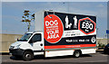 J3775 : Mobile "dog dirt" advertisement, Belfast by Albert Bridge