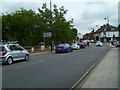 Looking east on the A4020 from the bridge over the River Brent