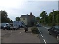 The White Hart inn, Colyford, and its car park