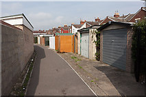 SU4519 : Alley and sheds behind The Crescent by Peter Facey