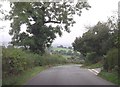 Road junction for The Llan from minor road