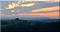 Hincknowle Hill at sunset, near Melplash, Dorset