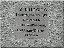 H1317 : Plaque, St Brigid's Church by Kenneth  Allen